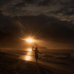 lady photographer at the beach